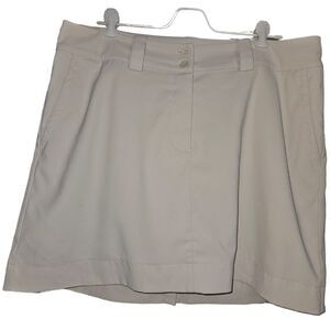 Nike DriFit Golf Skort Skirt with Shorts Light Khaki Tan Cream Tennis Prep 10